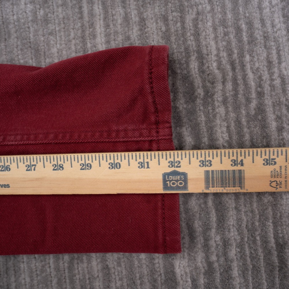 Levi's 511 Slim Fit Pants Mens 34x32 Burgundy Red Excellent Stretch Denim - Picture 6 of 11